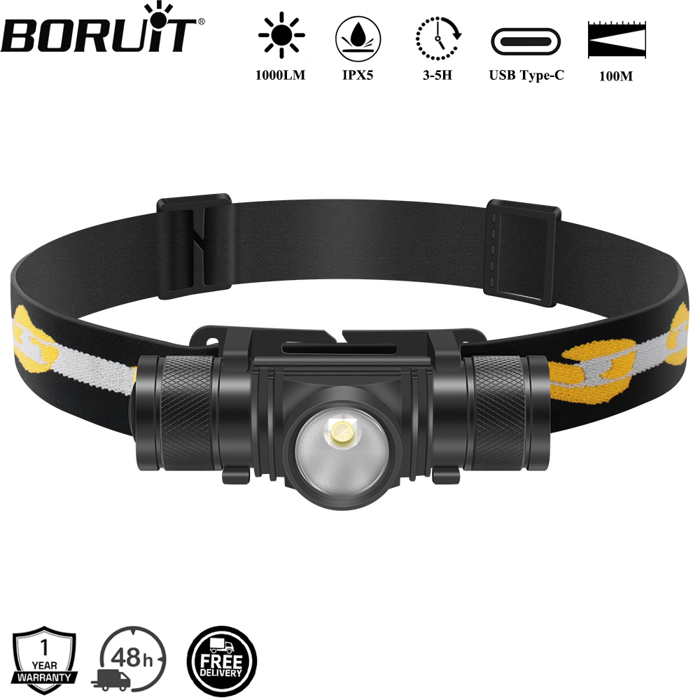 BORUiT D10 1000LM LED Headlamp - đánh giá và giá Lolin D32
