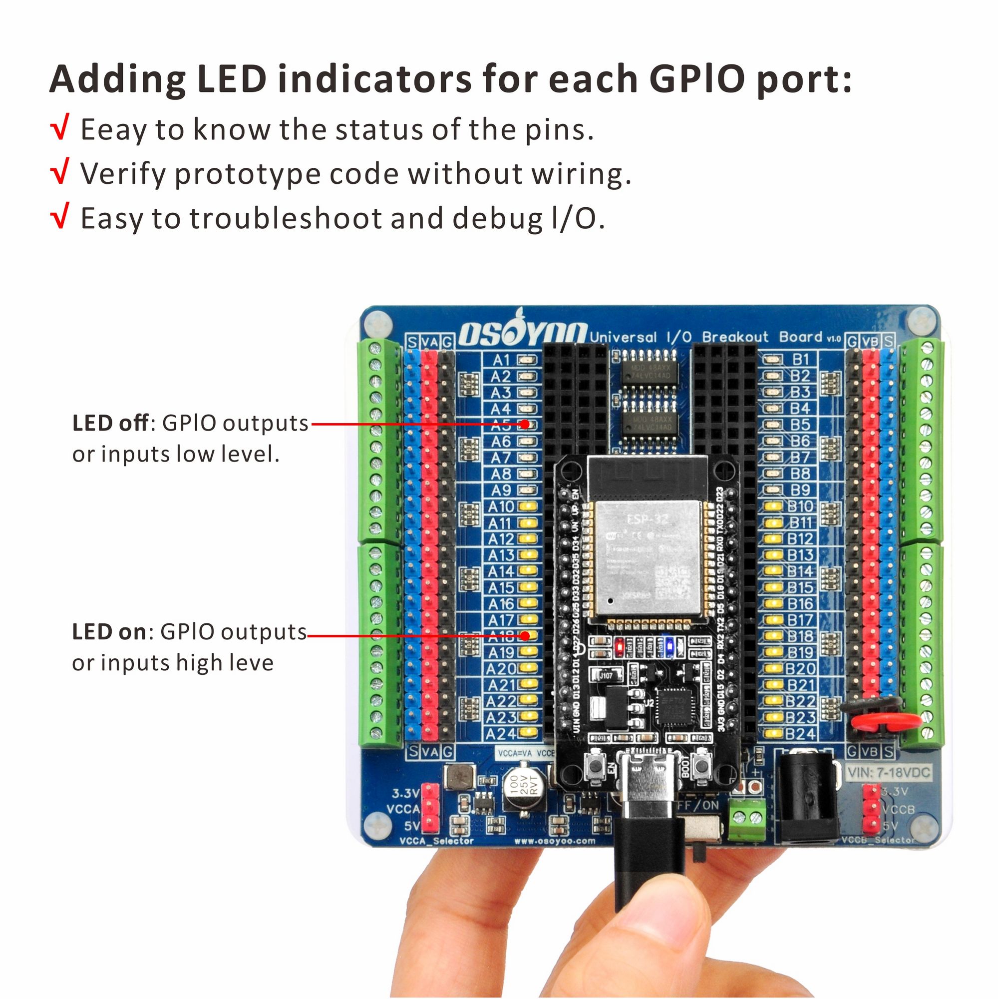 OSOYOO Universal IO Breakout B - đánh giá và giá Nodemcuv2